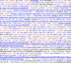 HTML-code, waar zou je je druk om maken?