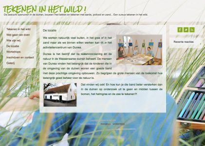 Website kinder tekenlessen