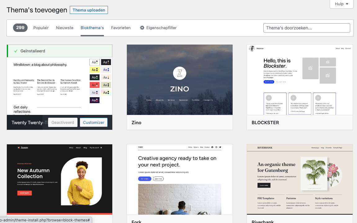 WordPress Blokthema’s – Full Site Editing