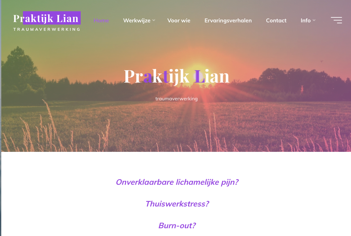 Praktijk Lian Traumaverwerking Home