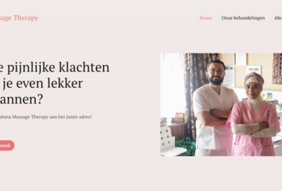 website rahma massage gemaakt in cursus